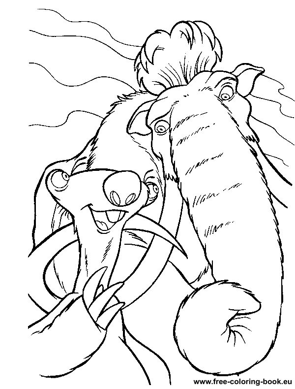 ice age 2 free coloring pages - photo #3