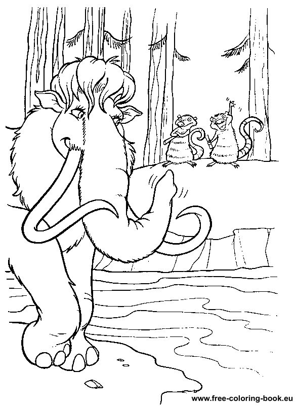 ice age 2 free coloring pages - photo #25
