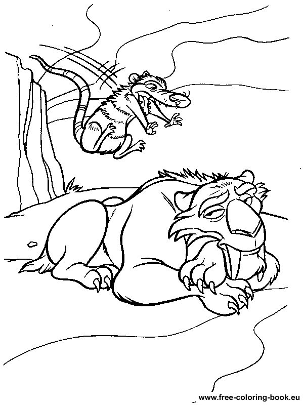 ice age 2 printable coloring pages - photo #23