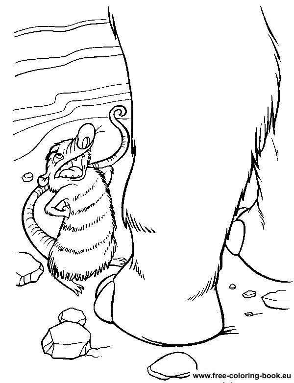 ice age 2 free coloring pages - photo #7
