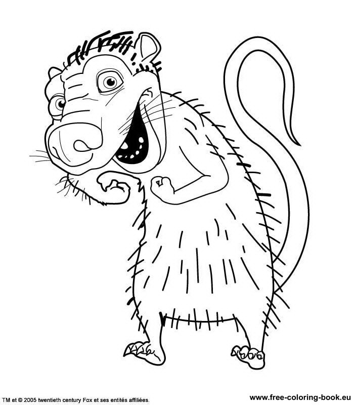 ice age 2 printable coloring pages - photo #22