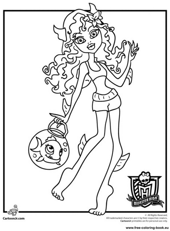 face portrait of lagoona blue coloring pages - photo #24