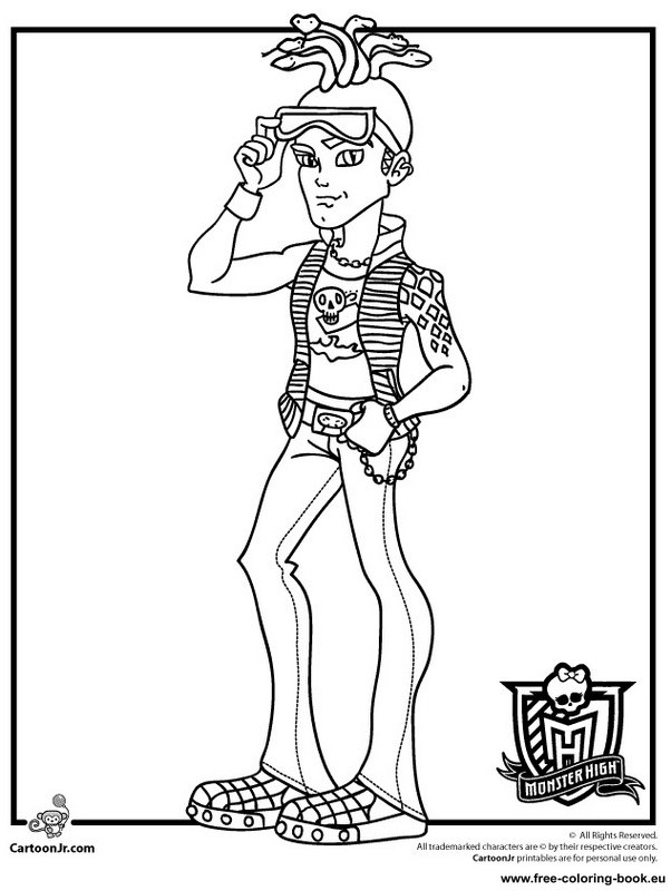 monster high boys coloring pages - photo #13