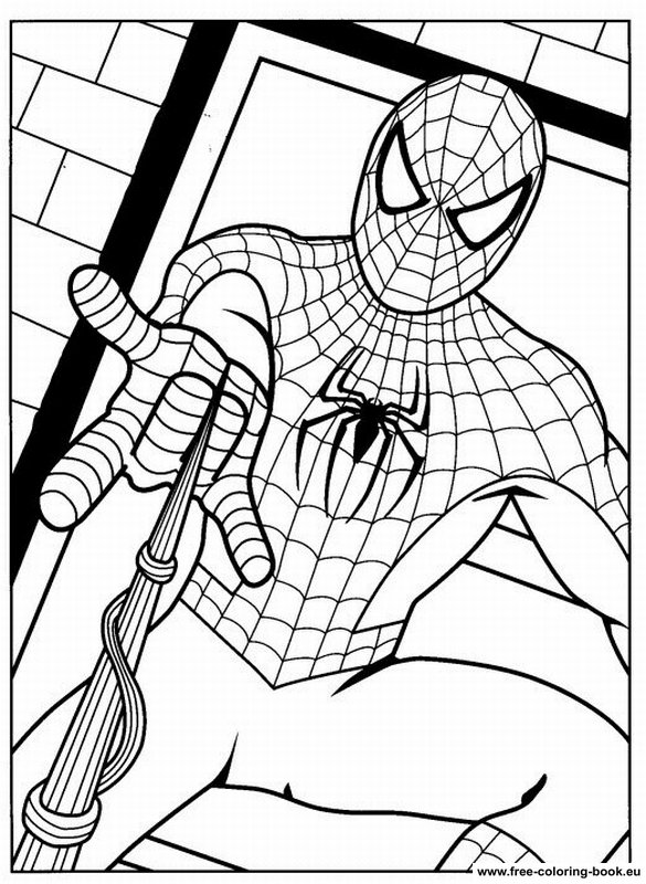 coloring spiderman printable