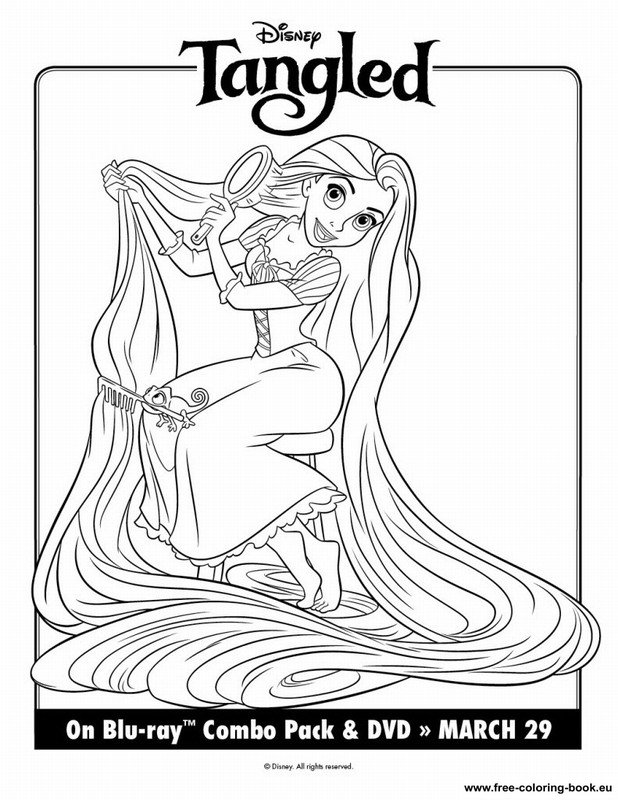 tangled coloring pages free to print - photo #44