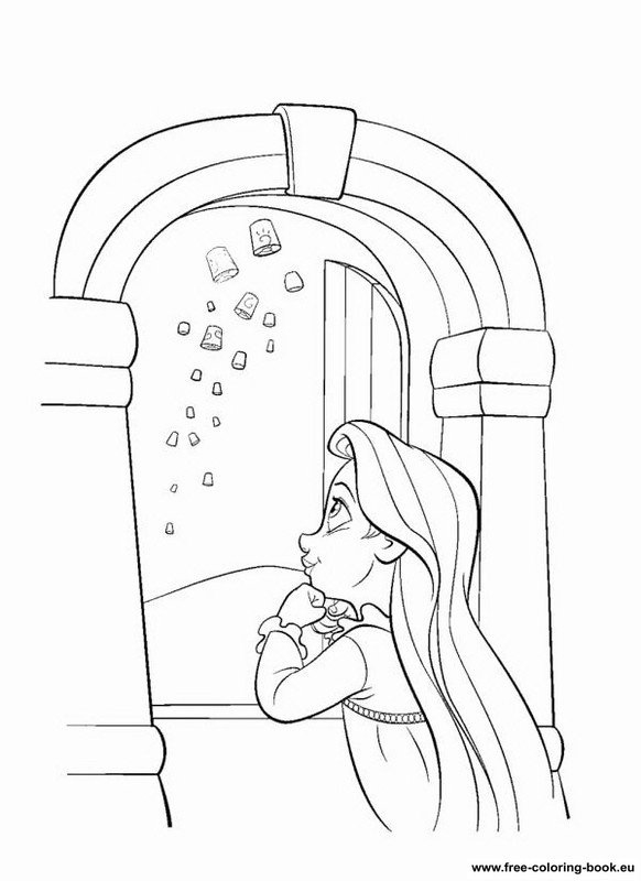 Coloring pages Tangled (Disney) - Rapunzel - Page 1 - Printable