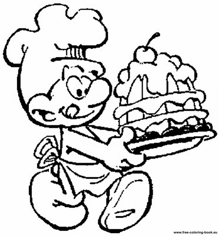 smurfs coloring pages free - photo #7