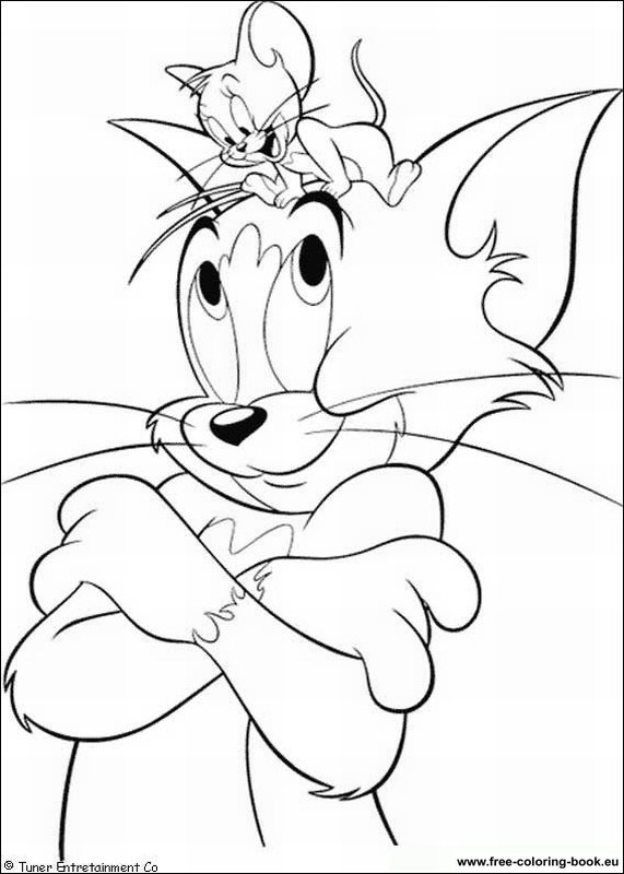 Coloring pages Tom and Jerry Page 2 Printable Coloring Pages Online
